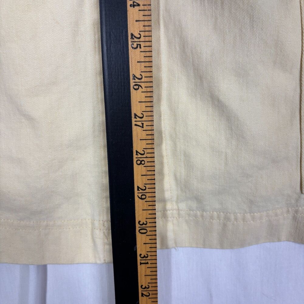Vtg Nino Wong Womens Jacket Sz 2X Butter Yellow 3/4 Sleeve Cottage Artsy Pockets - Picture 5 of 8